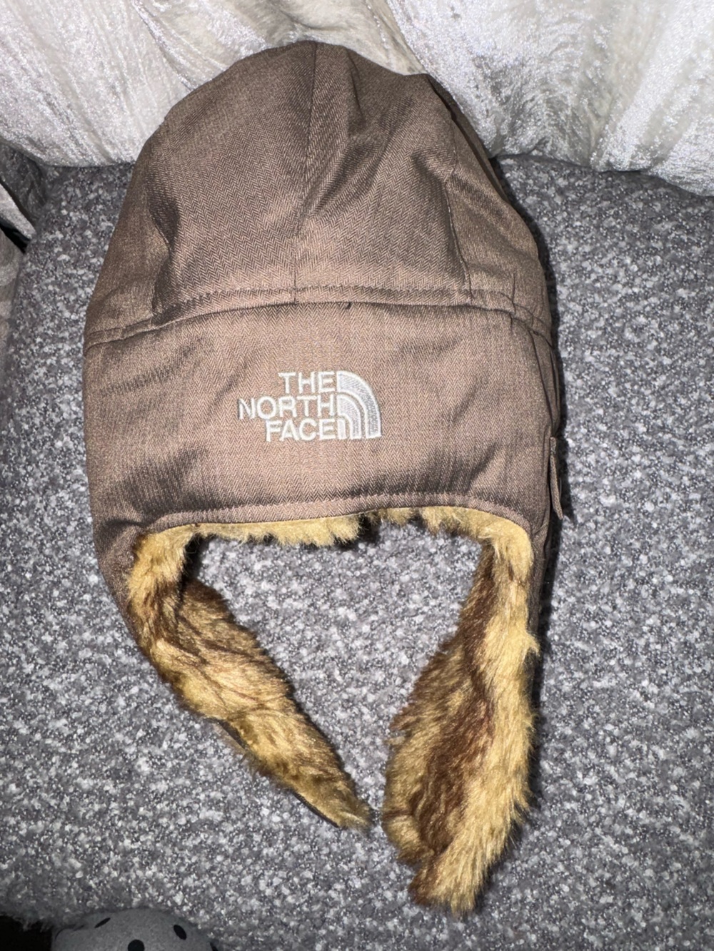 The North Face Brown Faux-Fur Trapper Hat with Ear Flaps